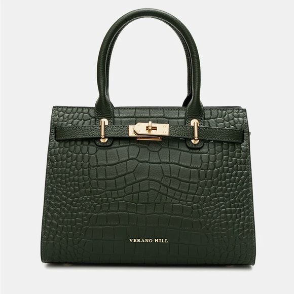 Verano Hill Handbags - Sage Green, Verano Hill Genuine Leather Marseille Bag